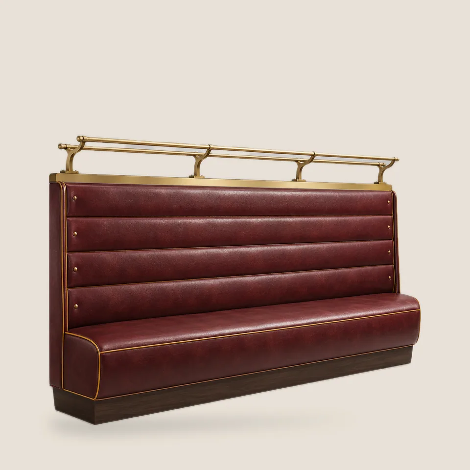Brasserie Rail Leather Banquette