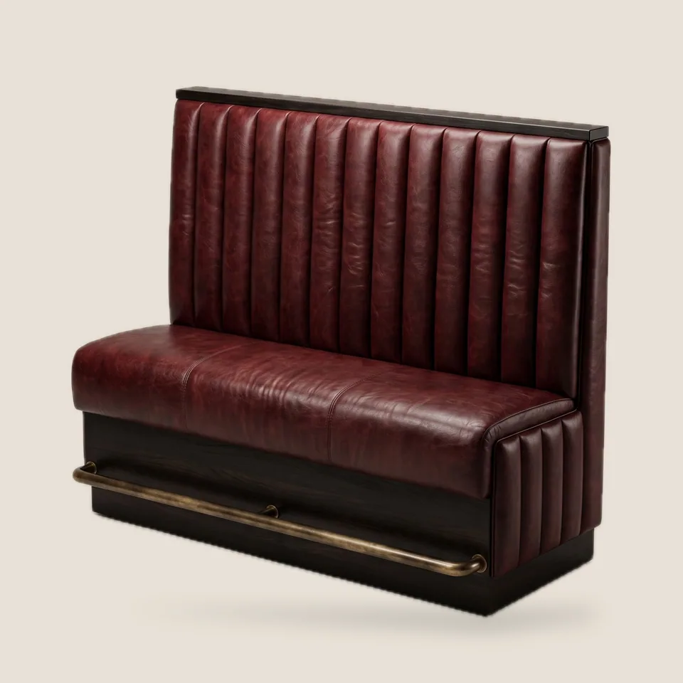Oxblood Channel High-Back Booth