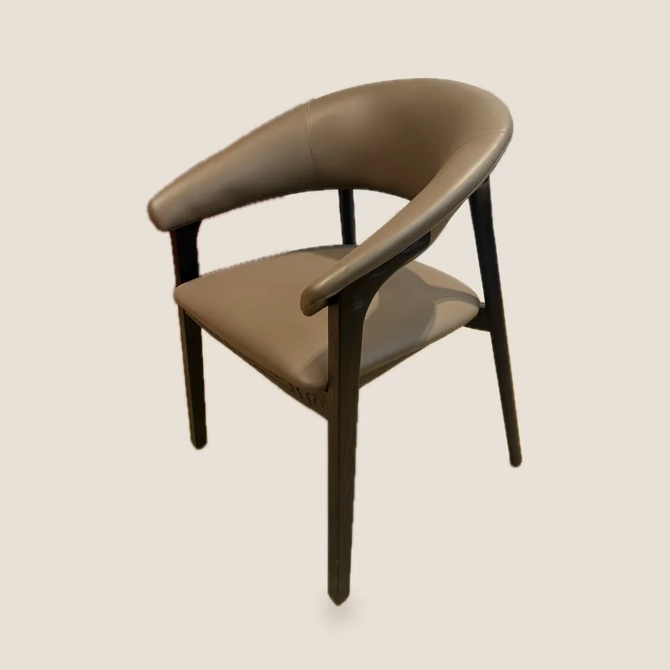 Saddle-Curve Leather Armchair